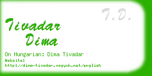 tivadar dima business card